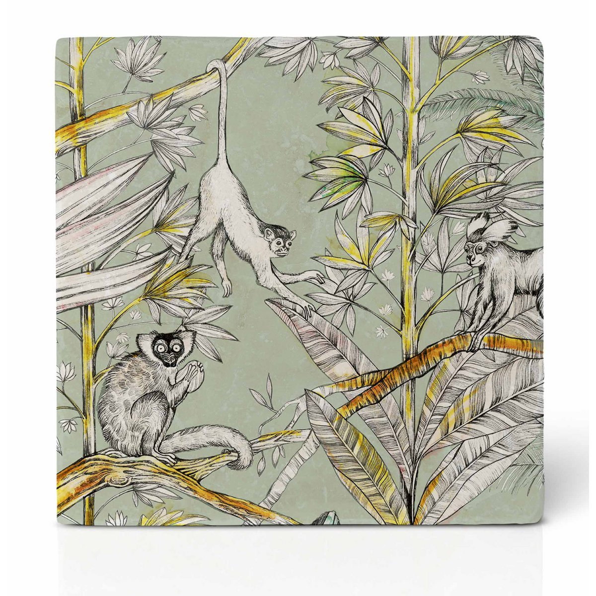 Dessous de verre en carrelage - Singes