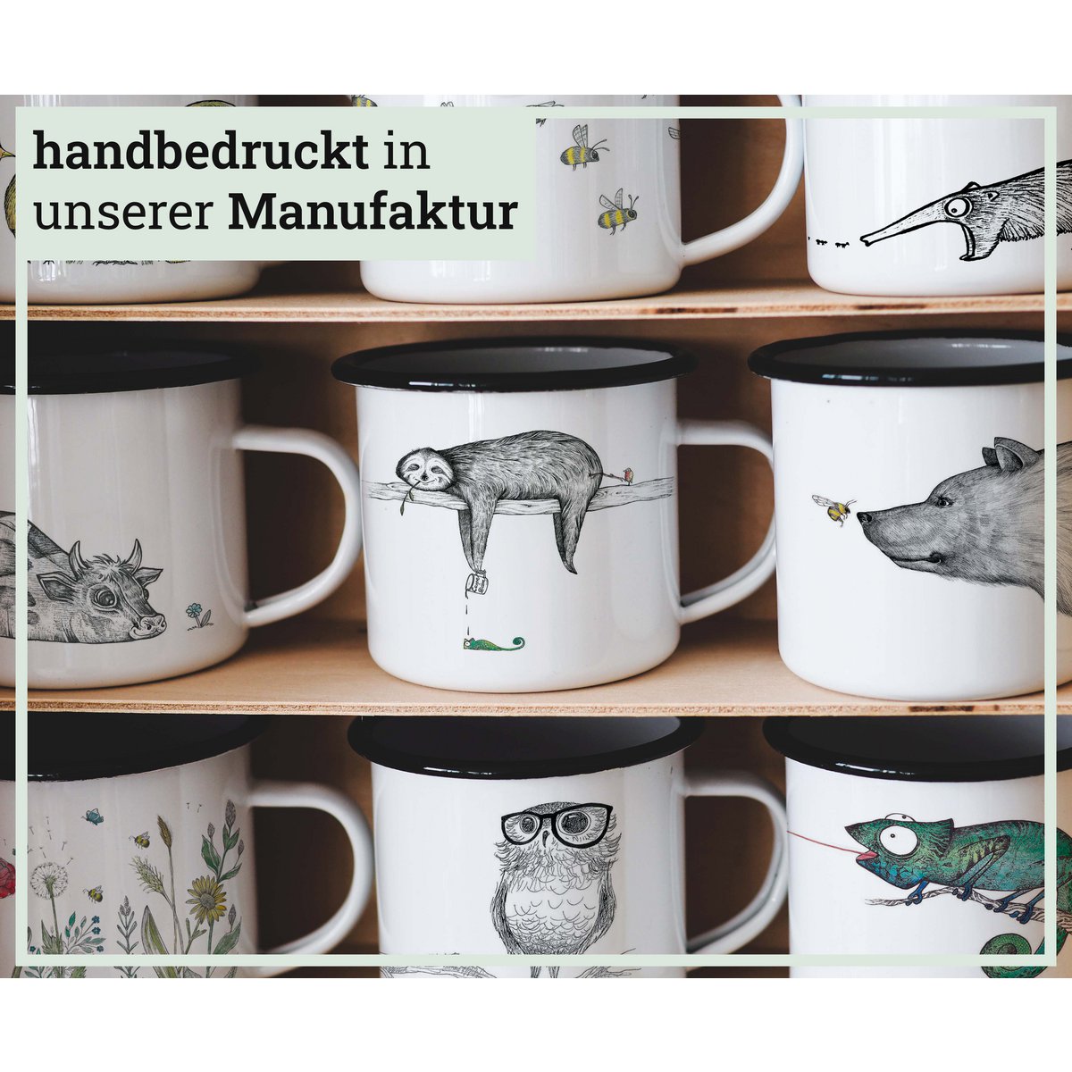 Mug en émail avec motif Johnny Pistol – Mug élégant et durable pour toutes les occasions