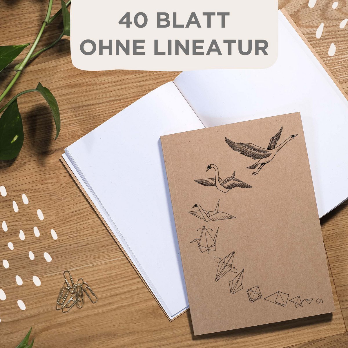 Carnet - Cygne Origami