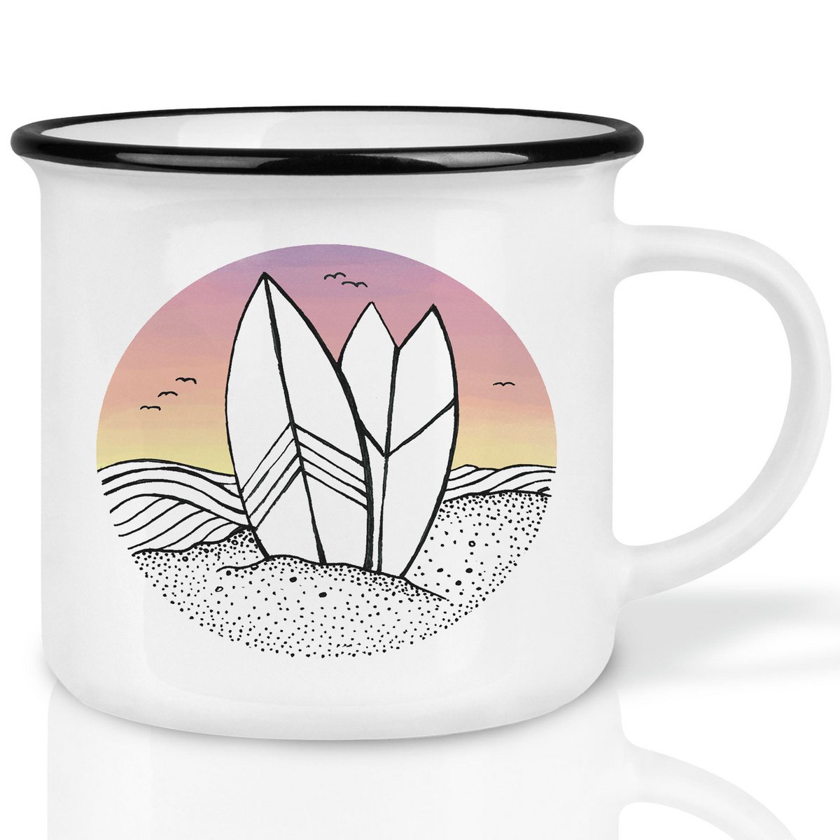 Mug en céramique - surfer jour et nuit