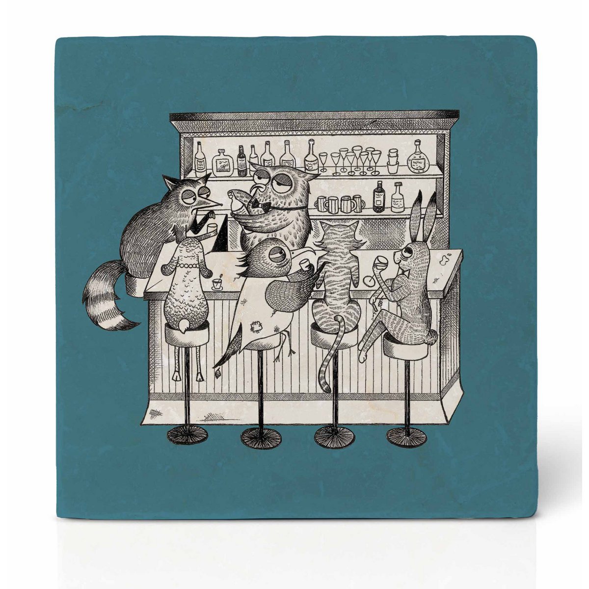 Tegelonderzetter - Dierenbar