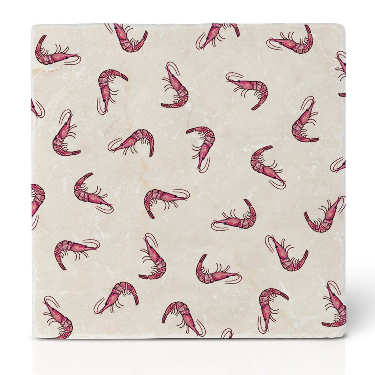 Sous-verres en carrelage – Lot de 2 – Poisson & Crevettes
