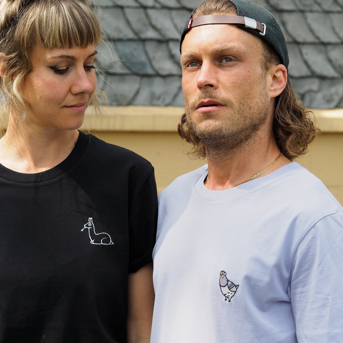 T-shirt brodé – Claude le Pigeon