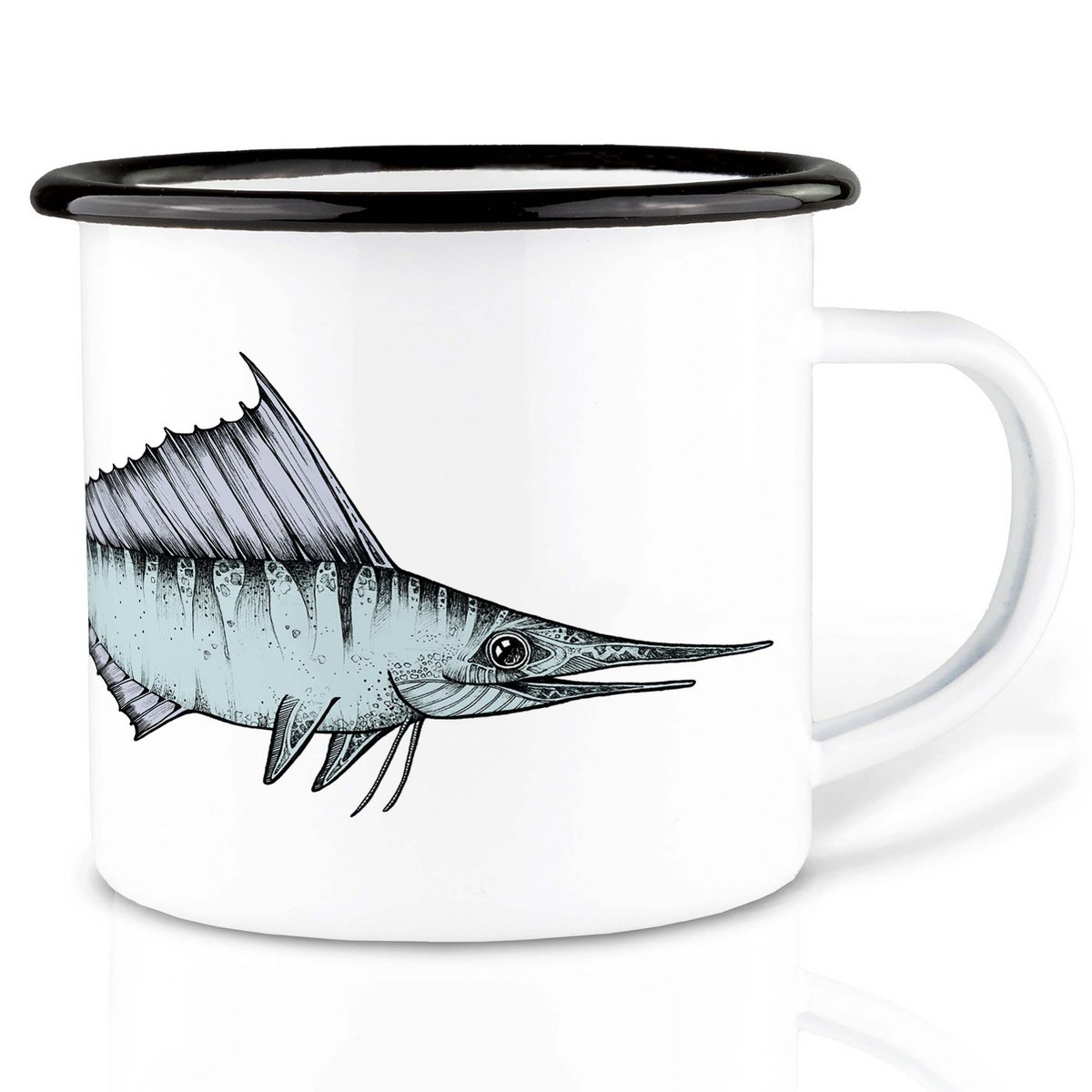 Tasse émaillée – espadon
