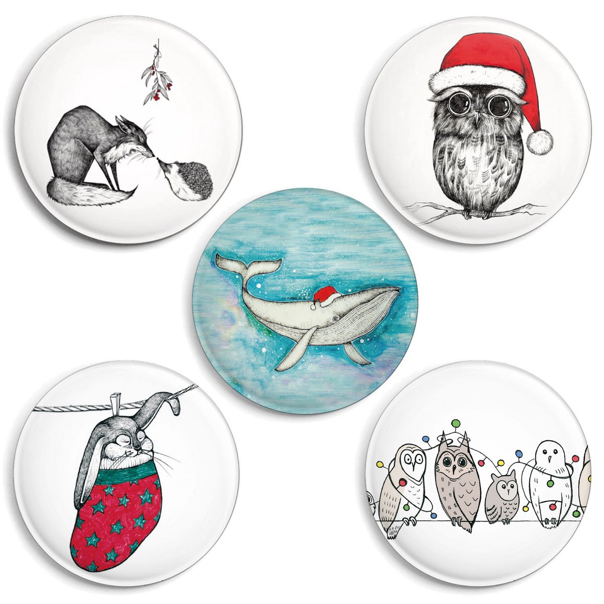 Lot de 5 aimants – Joyeux Noël