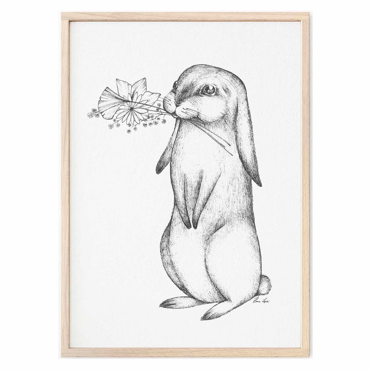 Art Print - Flower Bunnies