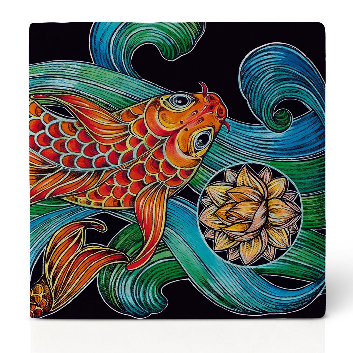 Dessous de verre en tuiles – Lotoskois 2