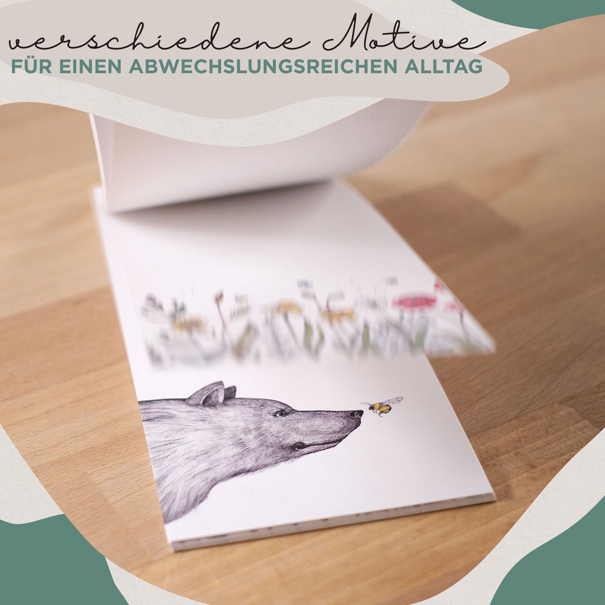 Bloc-notes – Trio Abeilles et Fleurs – Lot de 3