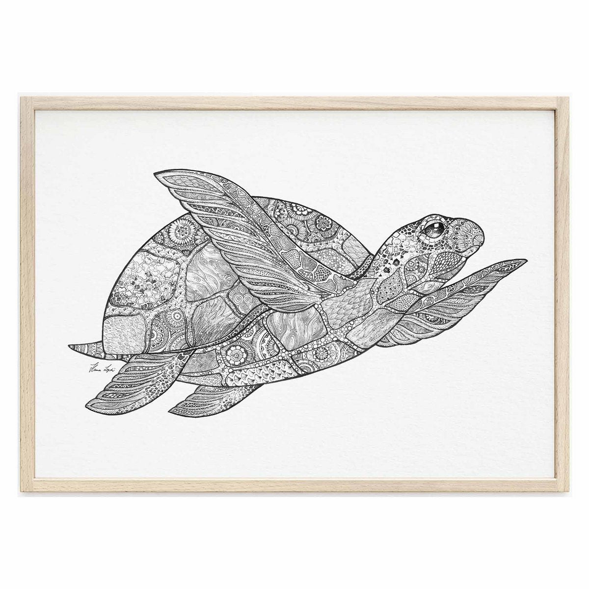 Kunstdruk - Schildpad