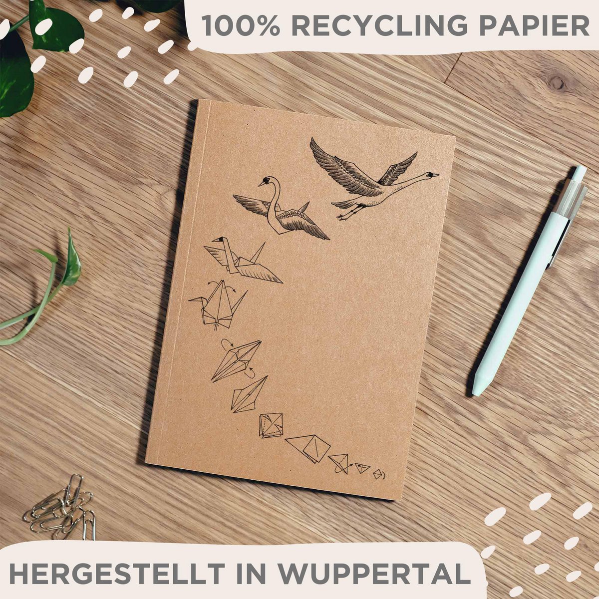 Carnet - Cygne Origami