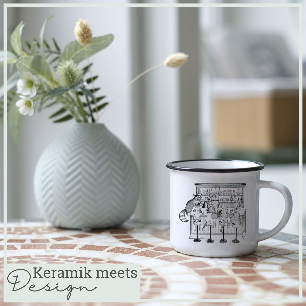 Mug en céramique - Animal Bar
