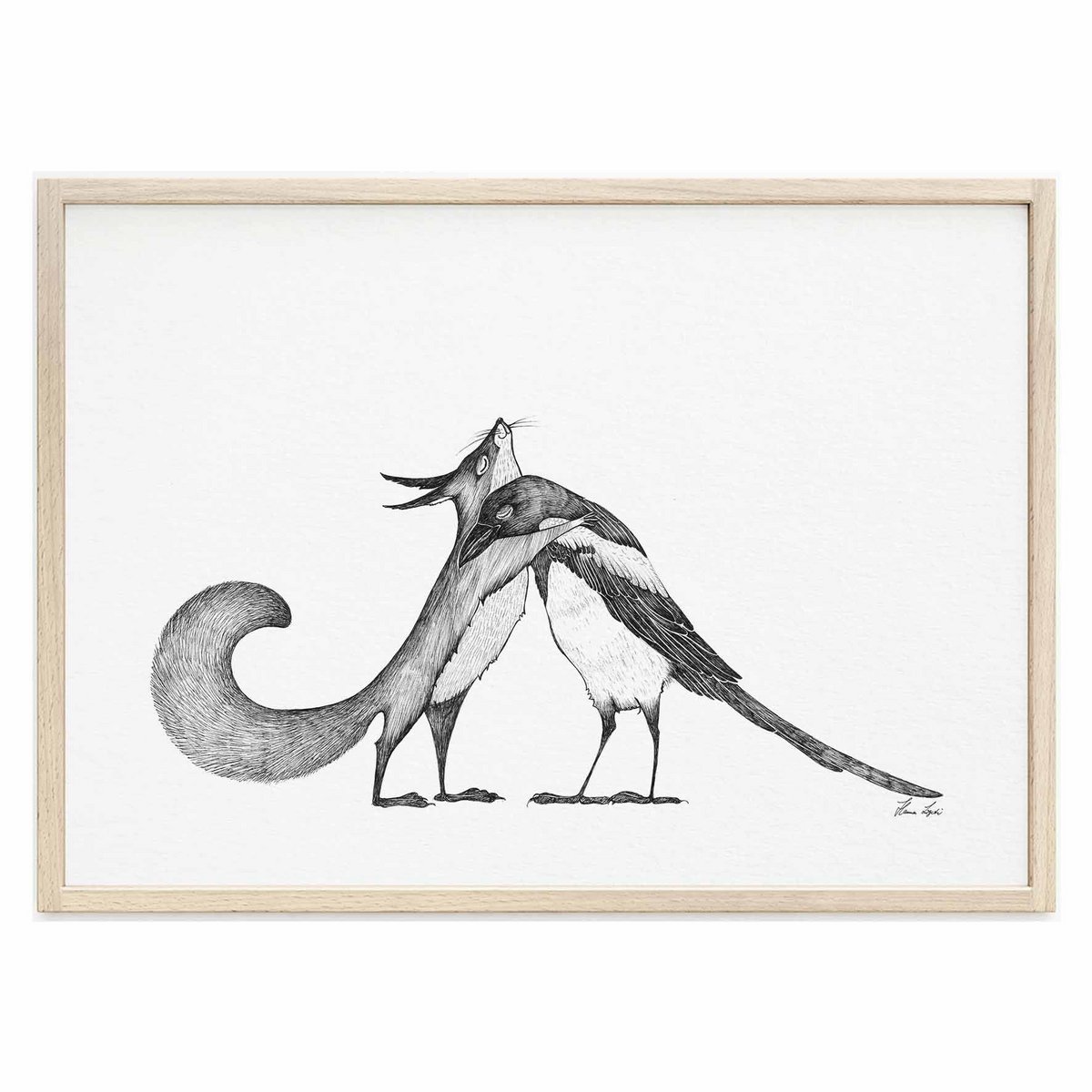 Art Print - Eekhoorn en ekster