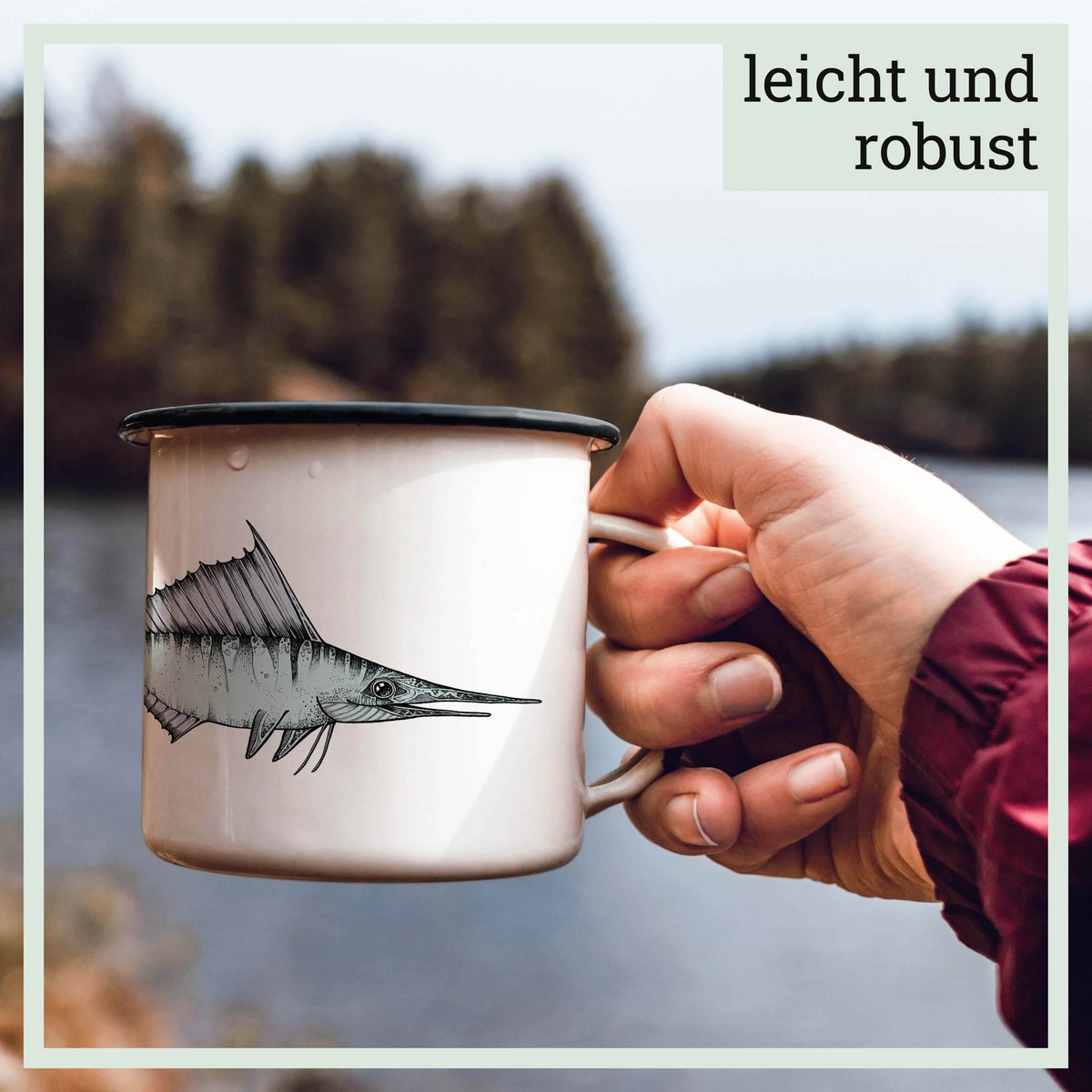 Tasse émaillée – espadon