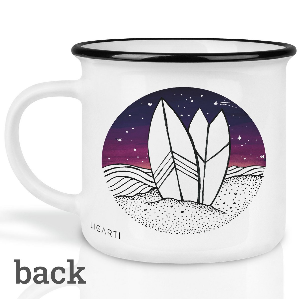 Mug en céramique - surfer jour et nuit