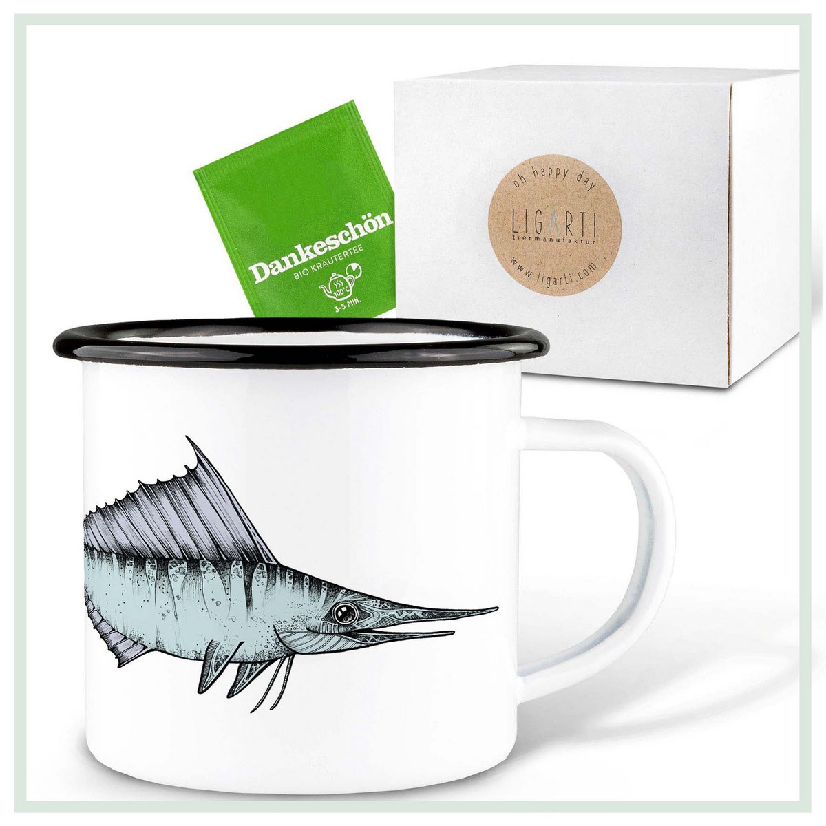 Tasse émaillée – espadon