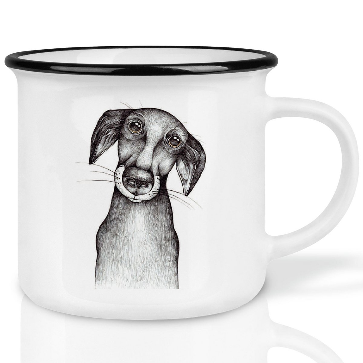Keramische mok met hond Jürgen – originele hondenmok