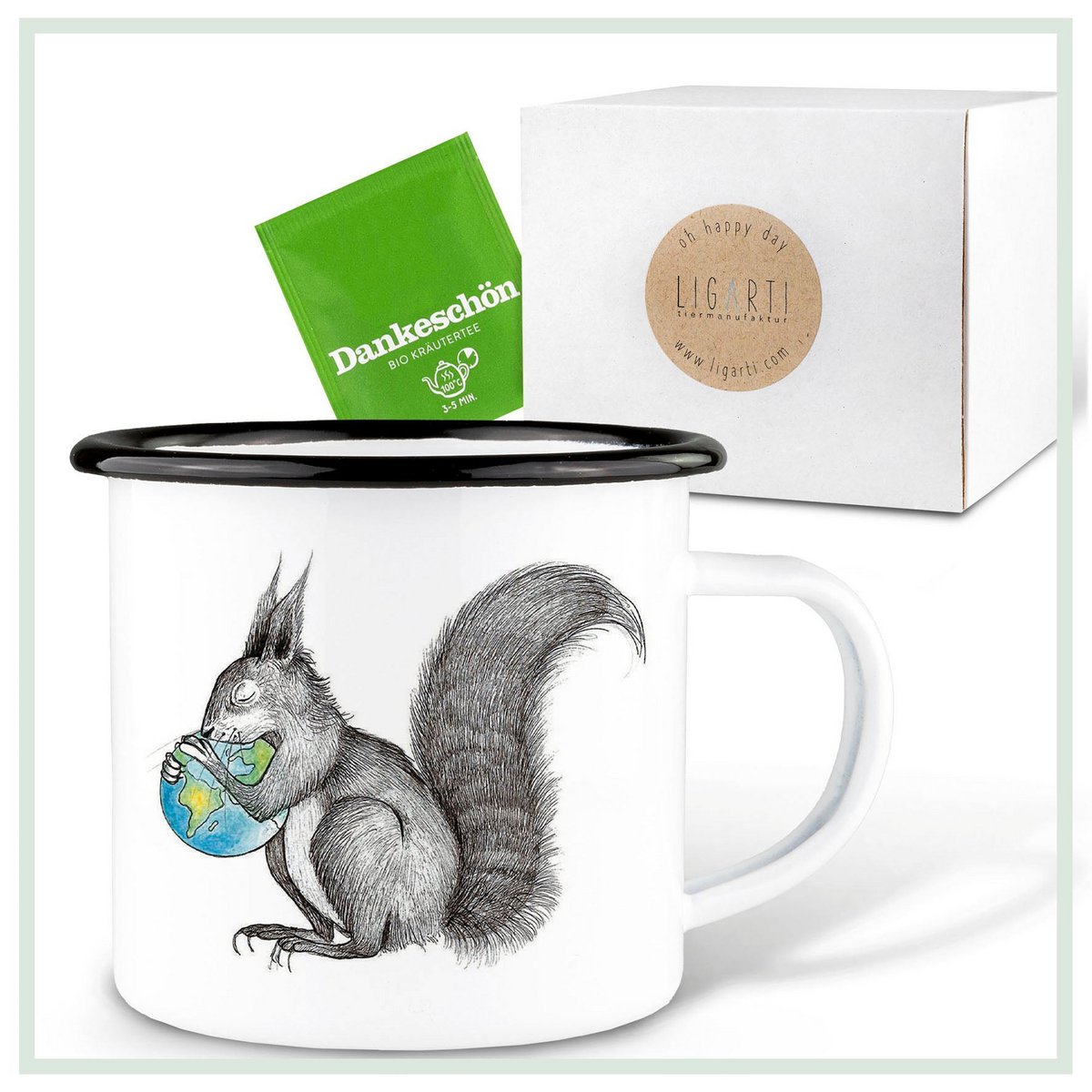 Tasse émaillée – Monde des Écureuils