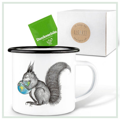 Tasse émaillée – Monde des Écureuils