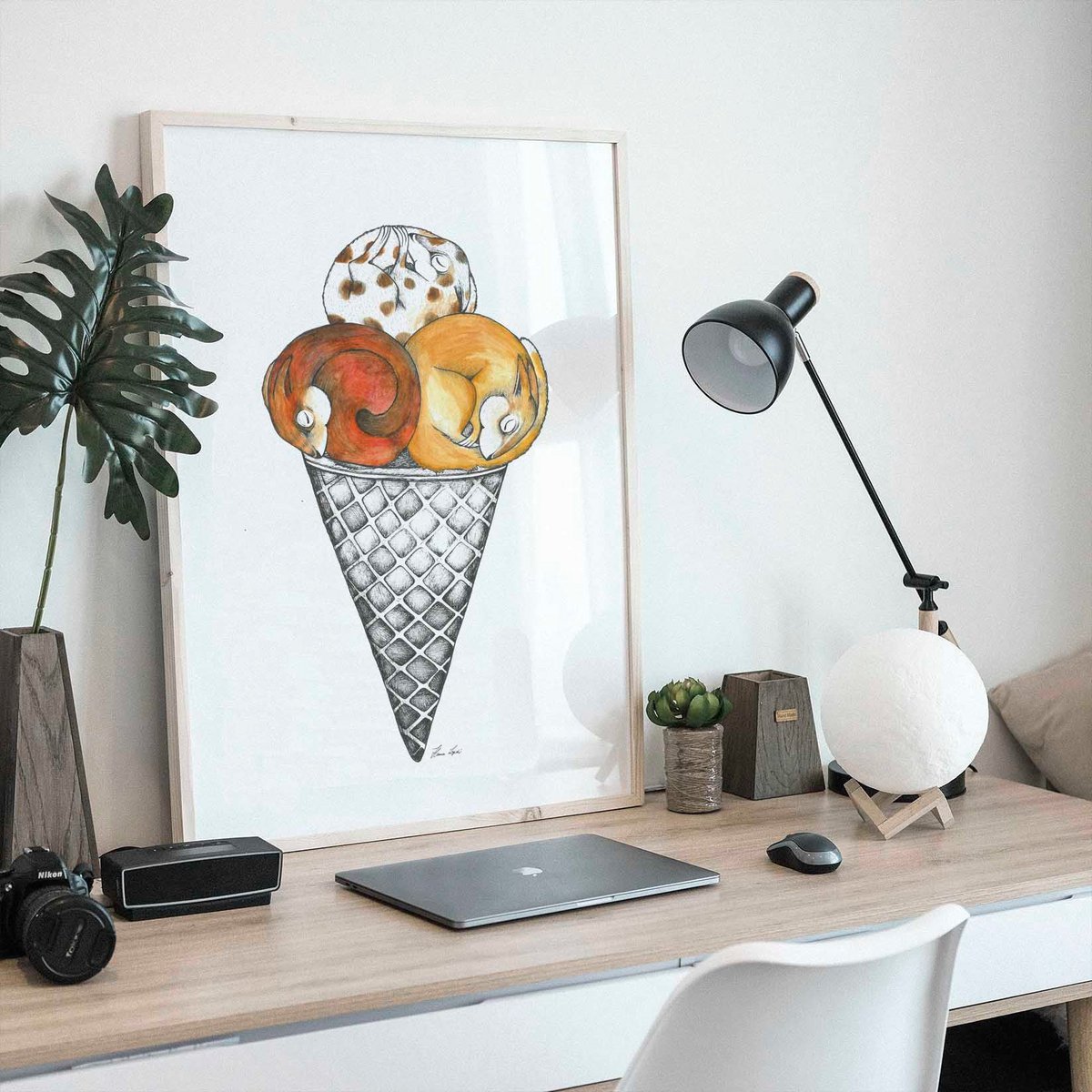 Kunstdruk [Fine Art Paper] - Ijshoorntje