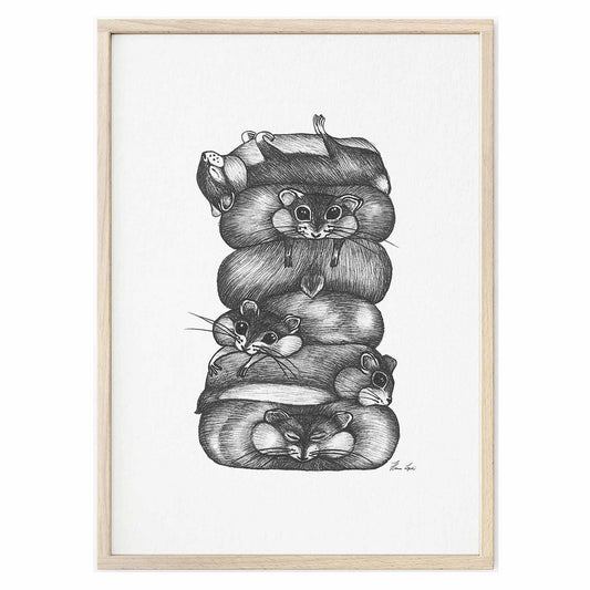 Tirage d’art - Tas de hamsters