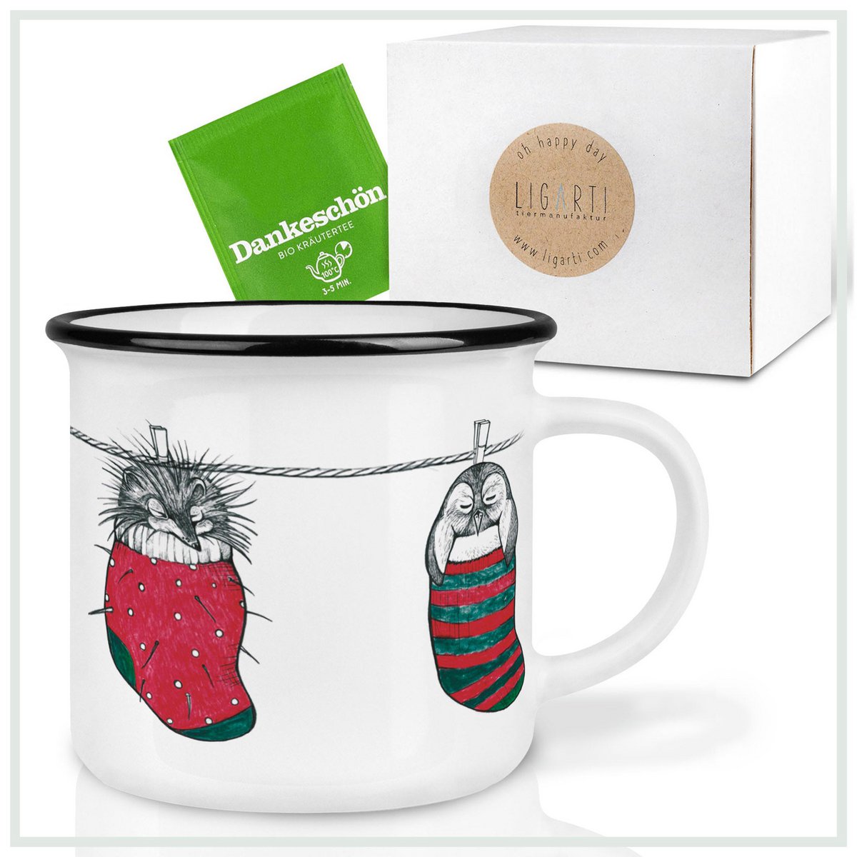Mug en céramique - Animaux chaussettes