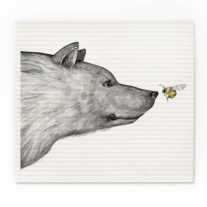 Lot de 3 éponges - abeilles et fleurs