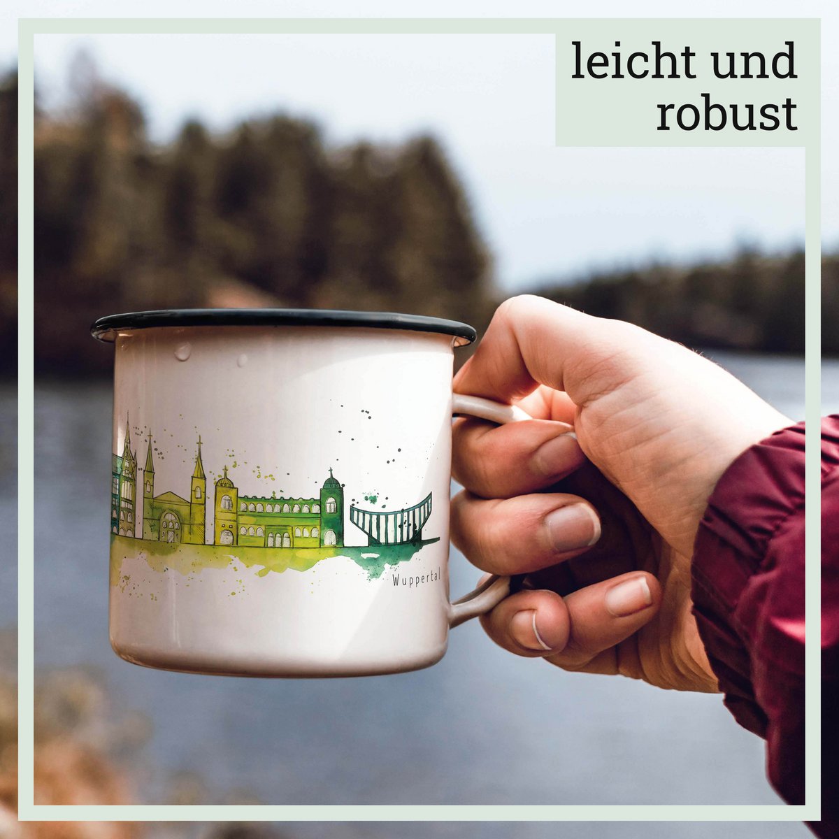 Tasse émaillée – Wuppertal longue