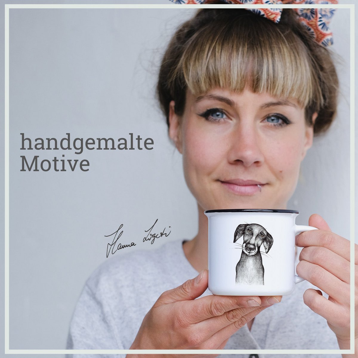 Keramische mok met hond Jürgen – originele hondenmok