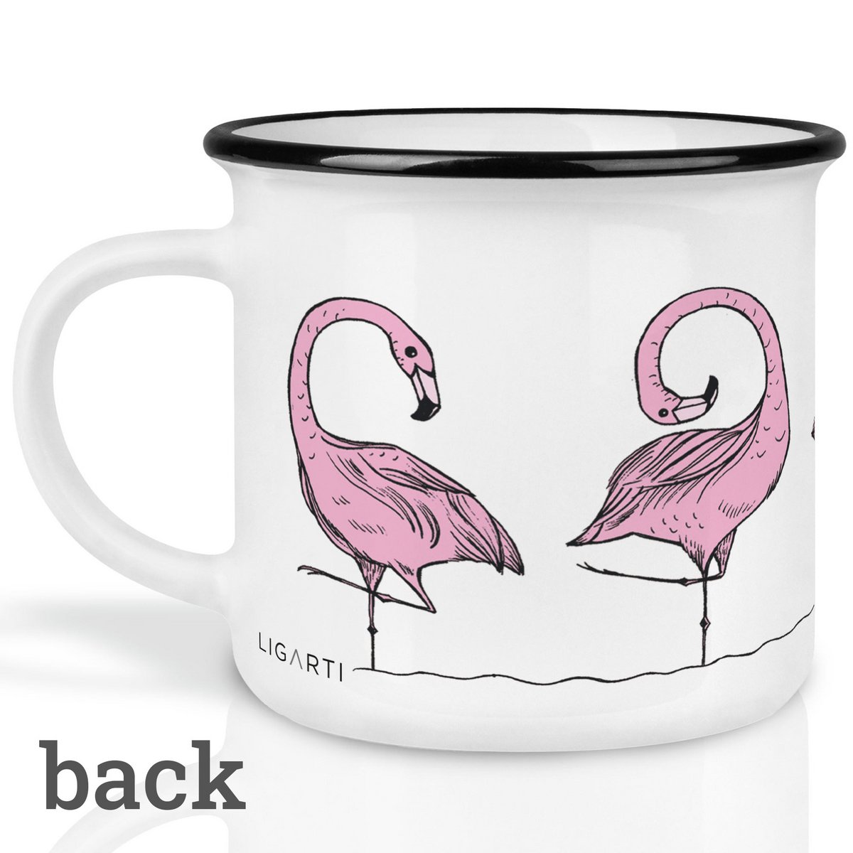 Keramische mok met flamingo’s – handgemaakt en vrolijk design