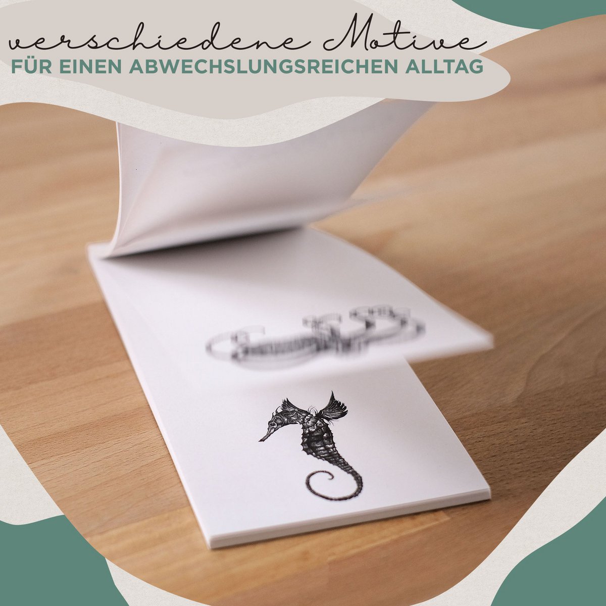Bloc-notes – Quintette des Animaux Marins – Lot de 3