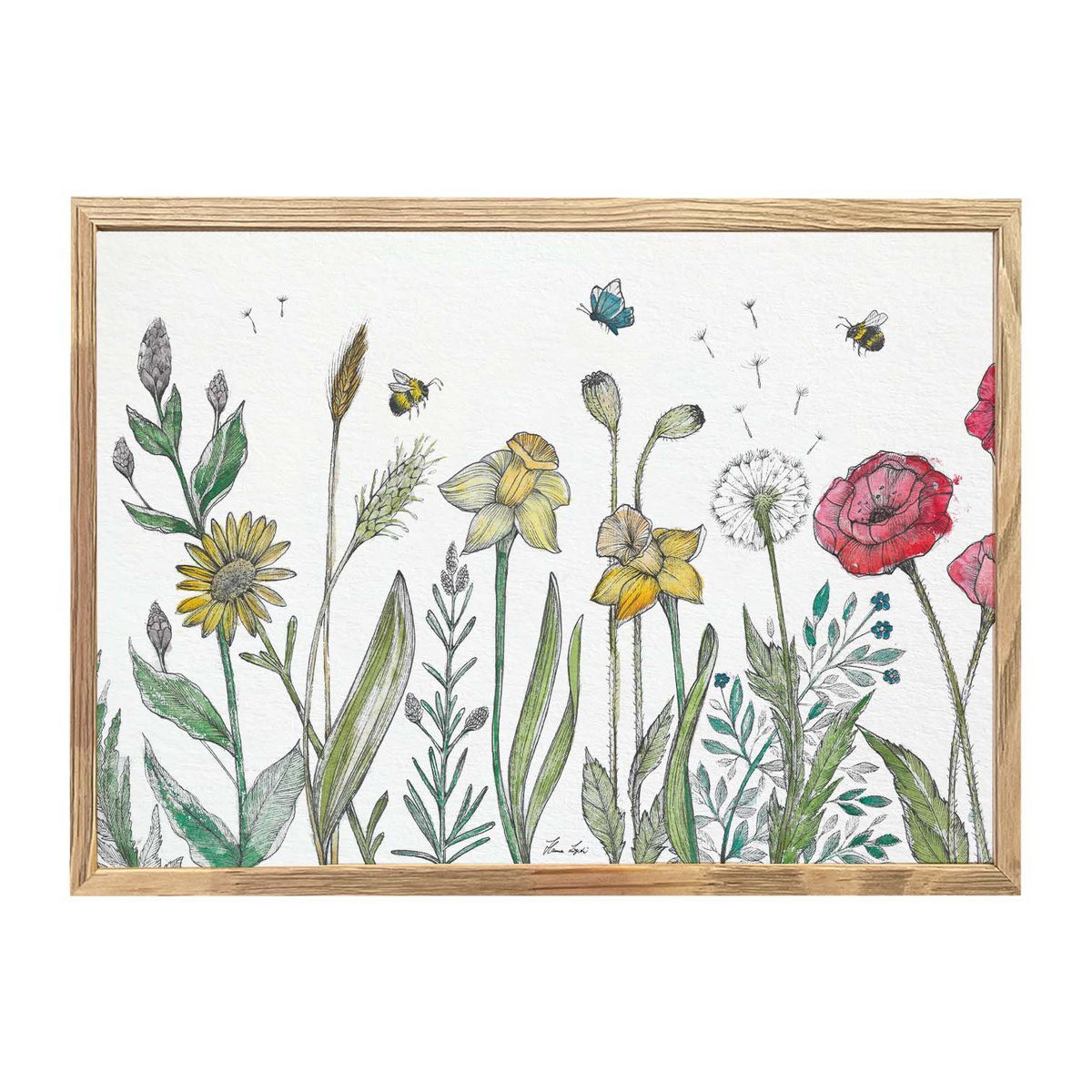 Impression d'art - Prairie fleurie