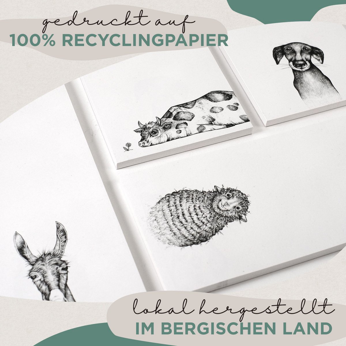 Bloc-notes – Farm Quartet – Lot de 3