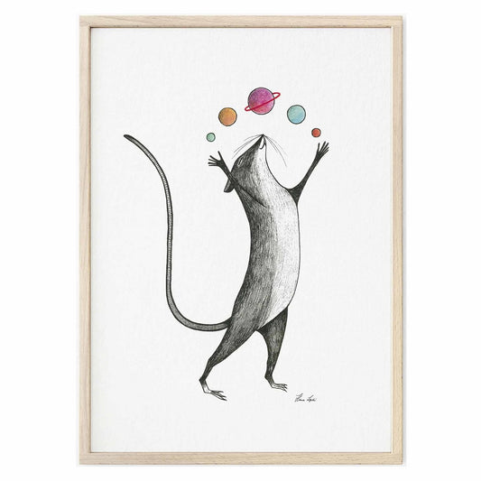 Art Print - planeet muis