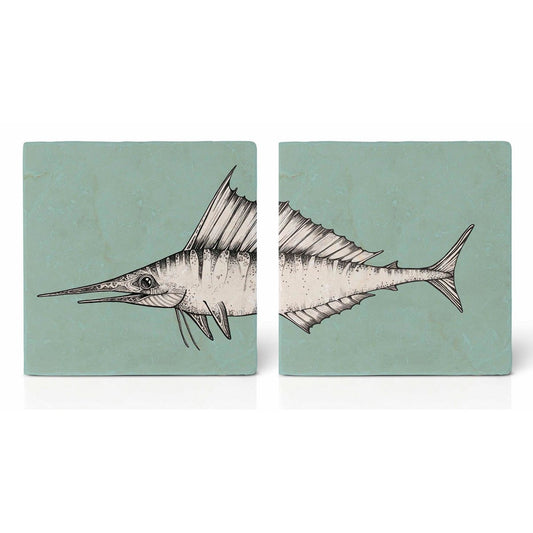 Sous-verres à carreaux - Lot de 2 - Espadon