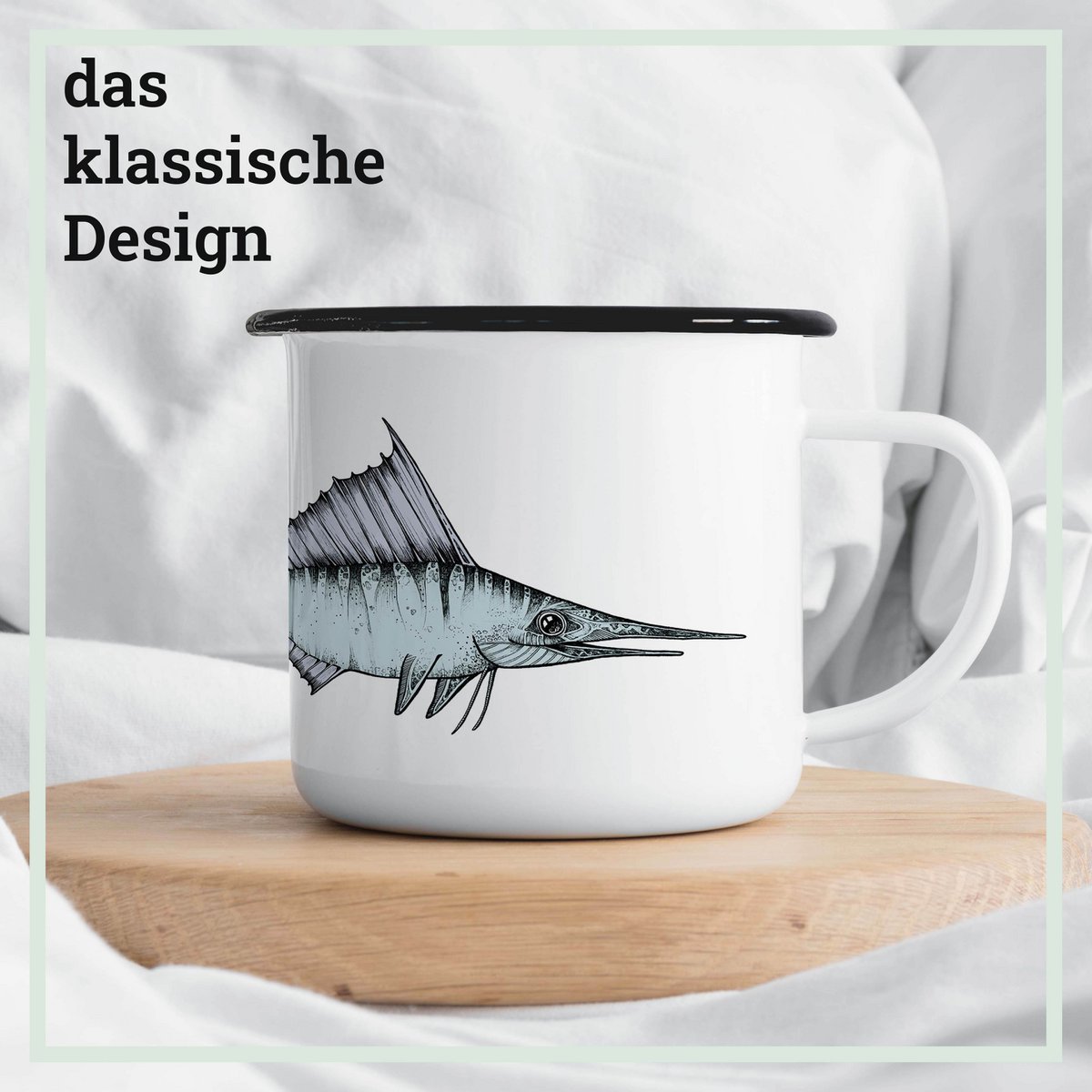 Tasse émaillée – espadon