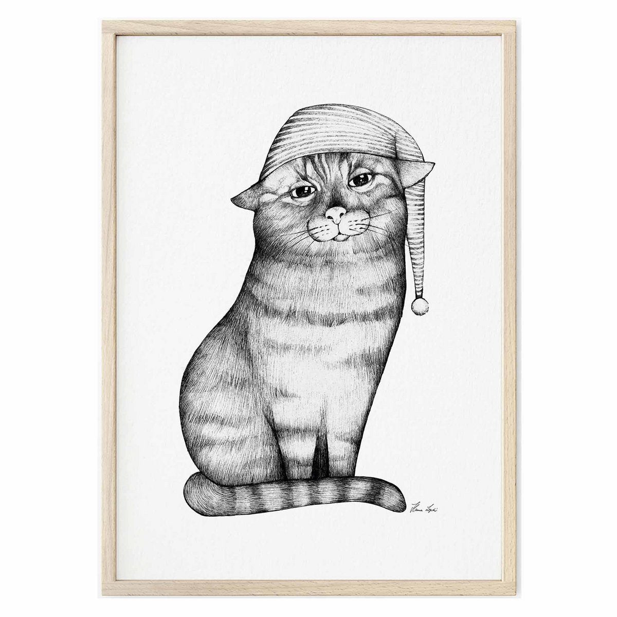 Art Print - Welterusten kat