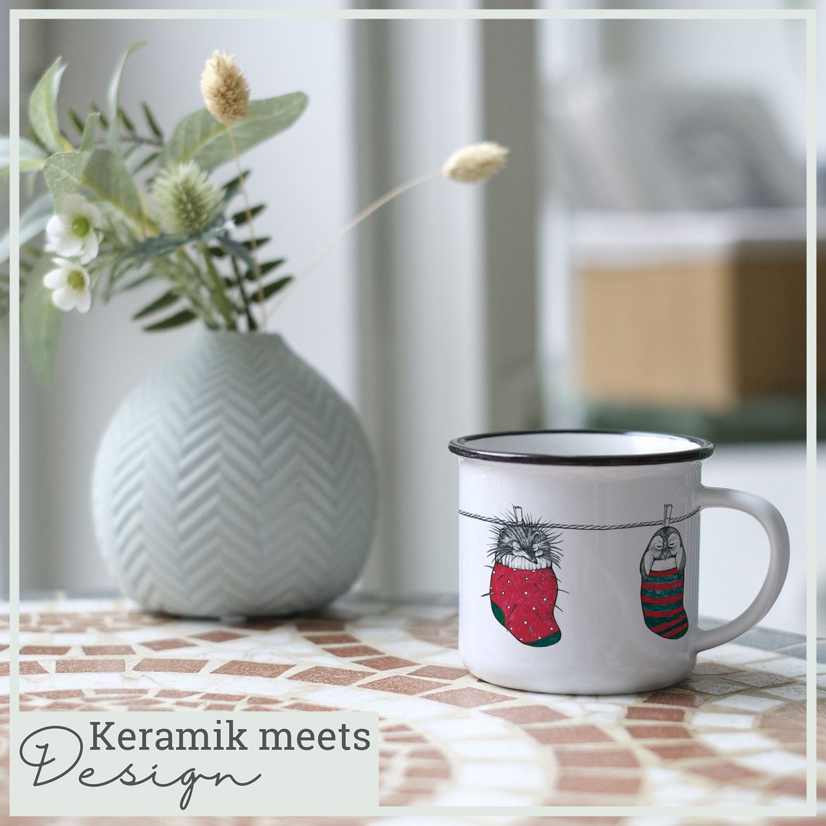 Mug en céramique - Animaux chaussettes
