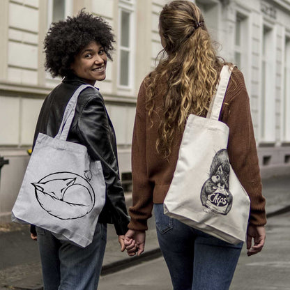Sac en toile de jute - Renard endormi