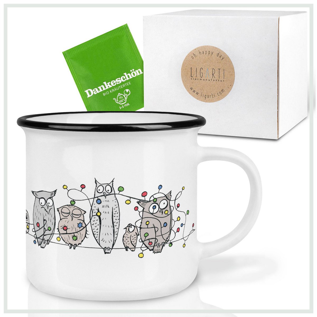 Mug en céramique - Collier Chouette