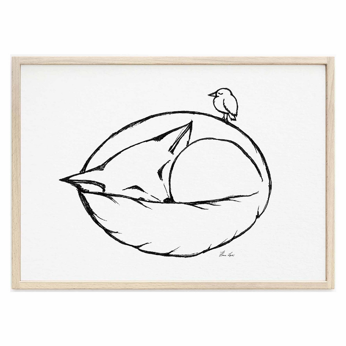 Impression d'art - Renard endormi