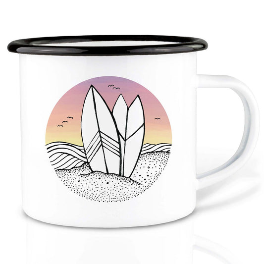 Mug émaillé – Surf jour et nuit