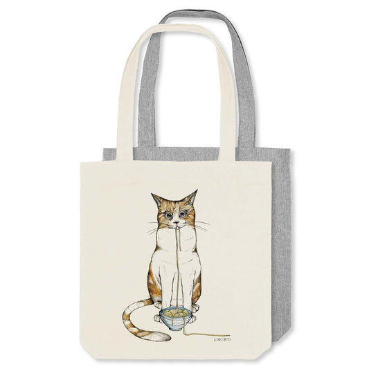 Sac en jute - Chat Ramen