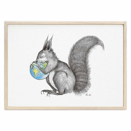 Tirage d'art - Le monde des écureuils