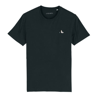 Besticktes T-Shirt Piet die Ente – Unisex-Bio-Baumwolle
