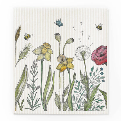 Lot de 3 éponges - abeilles et fleurs