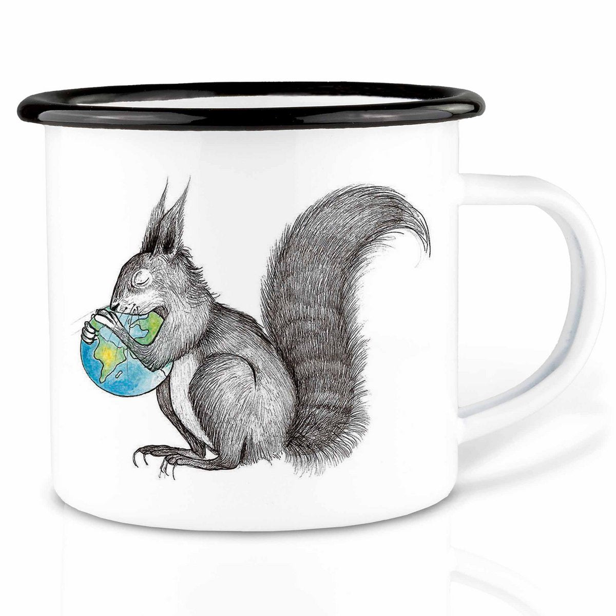 Tasse émaillée – Monde des Écureuils