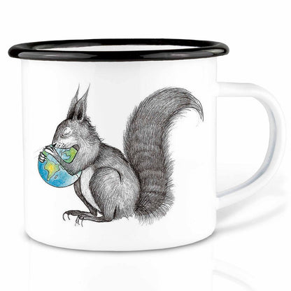 Tasse émaillée – Monde des Écureuils