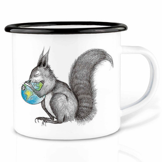 Tasse émaillée – Monde des Écureuils