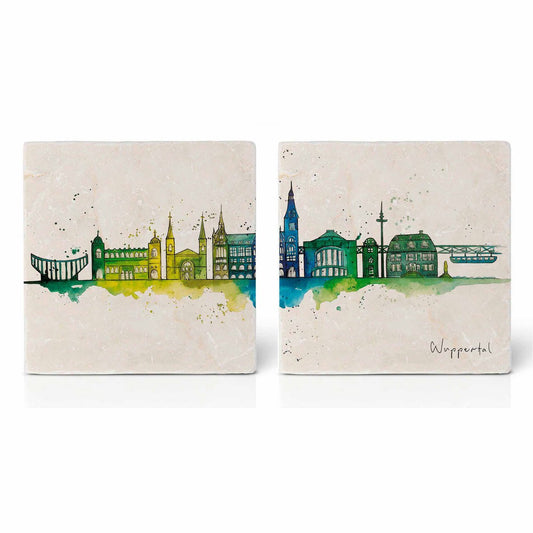 Sous-verres à carreaux – lot de 2 – Wuppertal