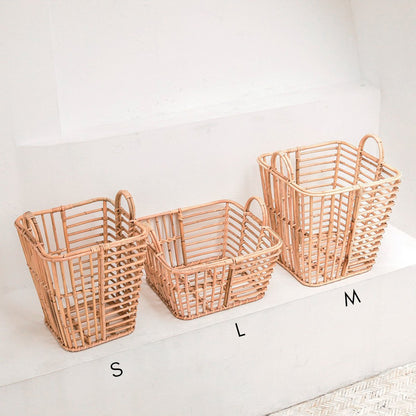 Panier à linge | Panier de plantes | Panier de rangement KUPANG en rotin (3 tailles)